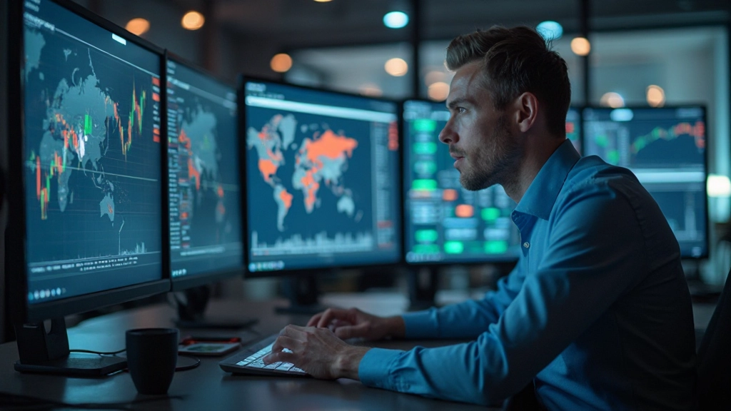 Globale Weltkarte mit Handelswegen und internationalen Verbindungen, die geopolitische Spannungen visualisiert