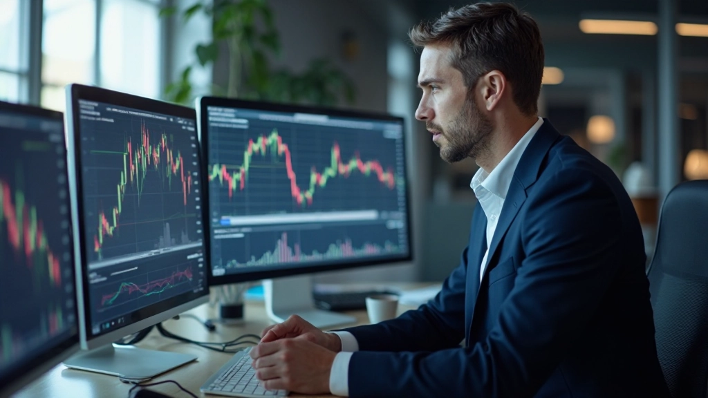 Grafik mit wirtschaftlichen Indikatoren und Datenvisualisierung auf Handelsplattform