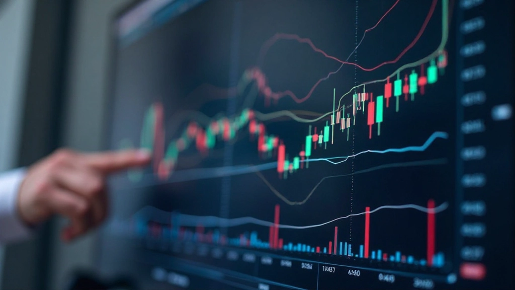 Professionelle Handelsanalyse mit Diagrammen und Indikatoren auf dem Bildschirm