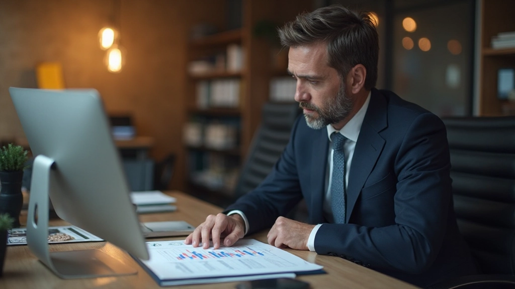 Investor beim Studium von Finanzberichten und Markttrendanalysen