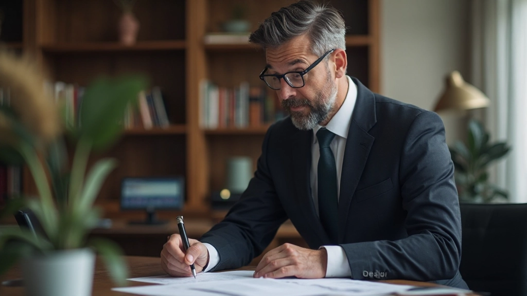 Investor beim Planen von langfristigen Finanzzielen und Meilensteinen