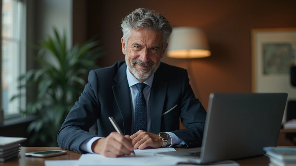 Investor mit Finanzplanung und Vermögensaufbau-Strategie