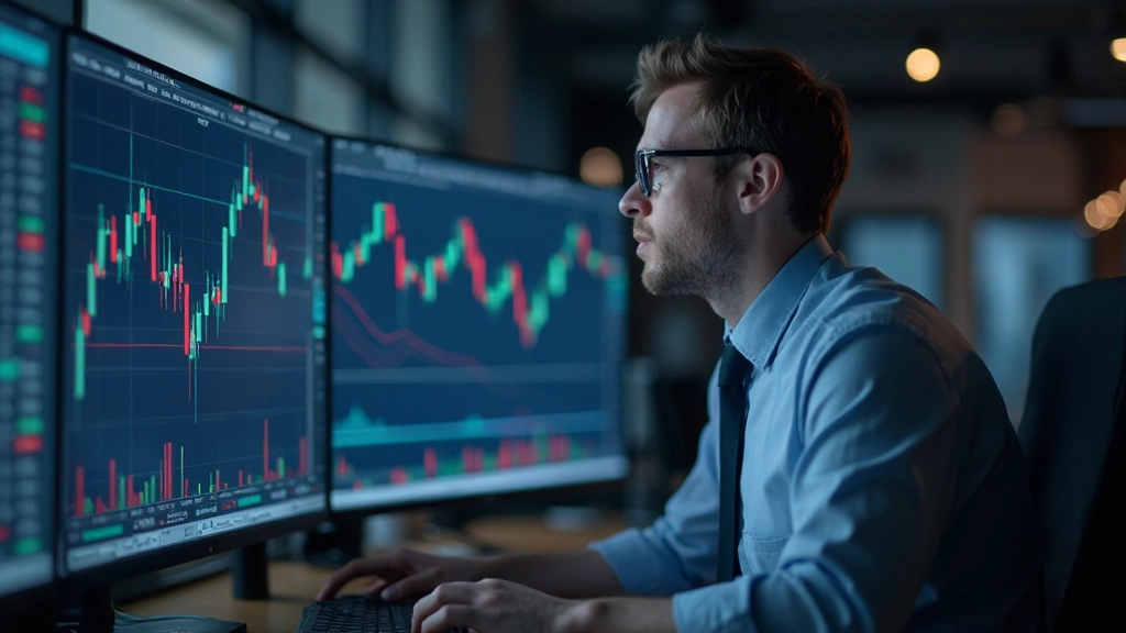 Umfassende Marktanalyse mit verschiedenen analytischen Tools und Indikatoren auf professionellem Handelsbildschirm