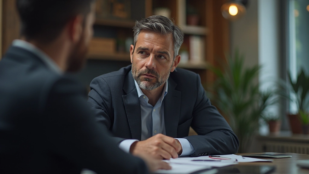 Einzelner Trader erhält persönliches Coaching von erfahrenem Mentor in privater Büroumgebung