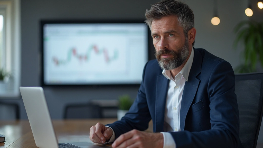 Professionelle Webinar-Sitzung mit Handelsexperten und Teilnehmern auf Video-Konferenz-Bildschirm