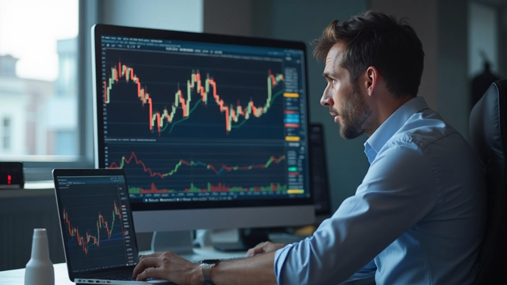 Professionelle Grafik von Optionshandelscharts mit technischen Indikatoren und Marktdaten auf modernem Bildschirm