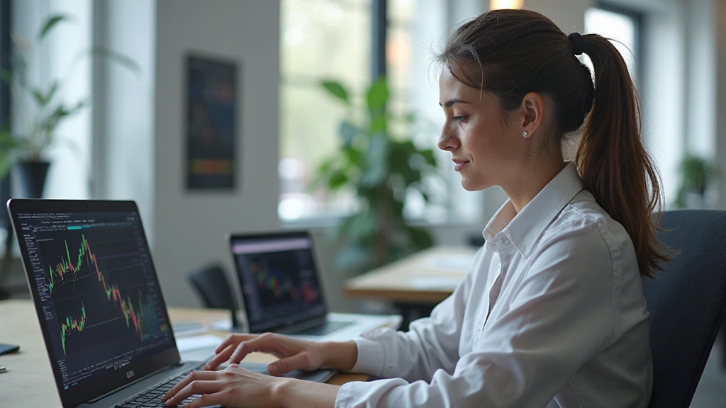 Professionelle Chartanalyse mit technischen Indikatoren auf Computerbildschirm