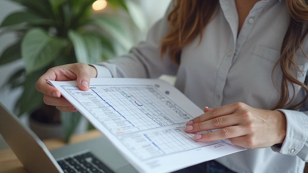 Person bei der Erstellung eines detaillierten Finanzaktionsplans mit Budgetierung und Meilensteinen