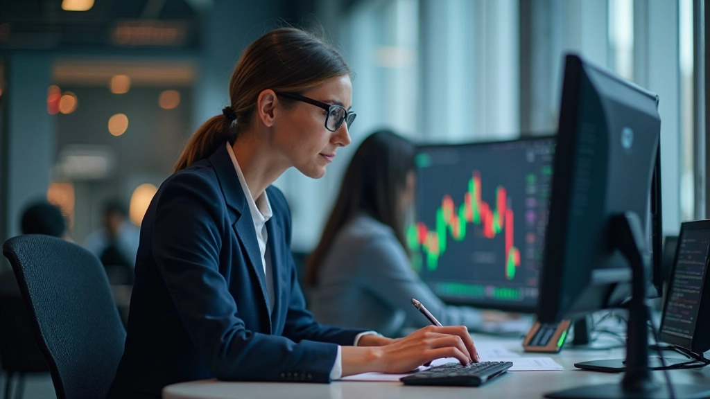 Finanzprofi beim Studium von Währungskursen und Forex-Marktdaten